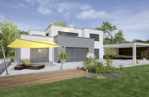 Moderne Villa mit Garten und Sonnensegel